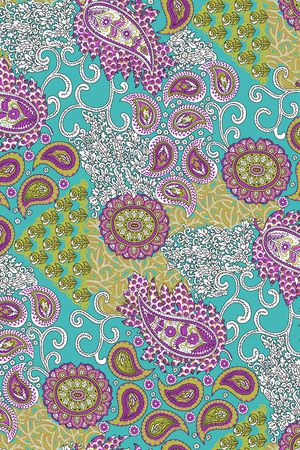 佩斯利印花华亿平台图片