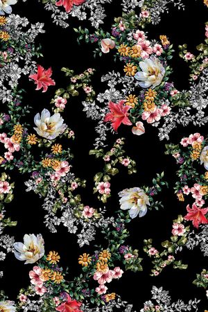 花卉印花华亿平台图片