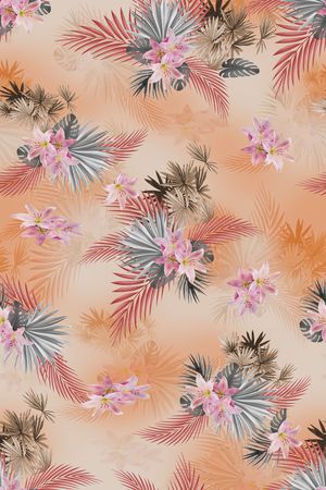 花卉印花华亿平台图片