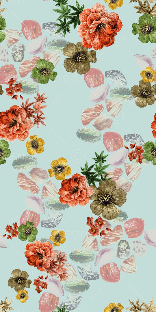 花卉印花华亿平台图片