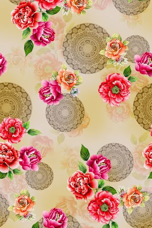 花卉印花华亿平台图片