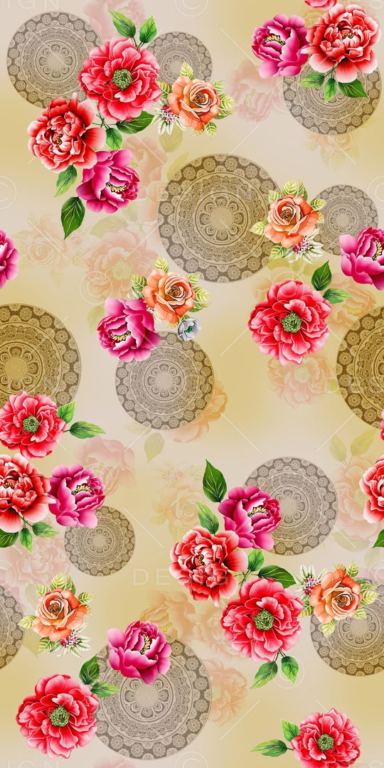 花卉印花华亿平台图片