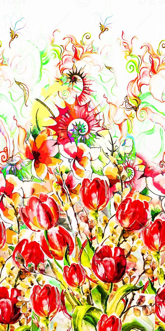 郁金香印花华亿平台图片