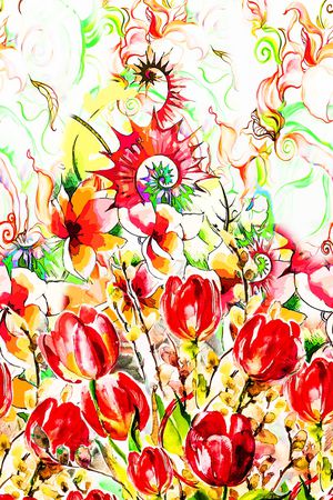 郁金香印花华亿平台图片