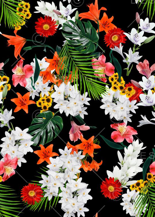 花卉印花华亿平台图片