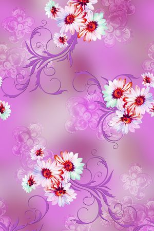 花卉印花华亿平台图片