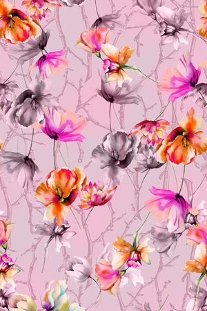 花卉印花华亿平台图片