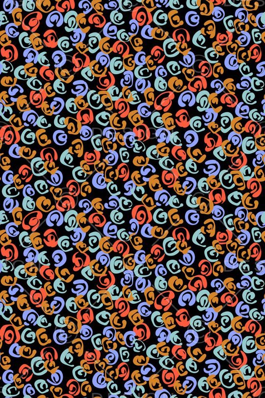 黑底花卉印花华亿平台图片