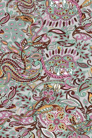 佩斯利印花华亿平台图片