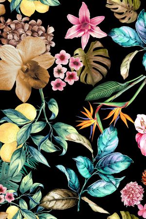 花卉印花华亿平台图片