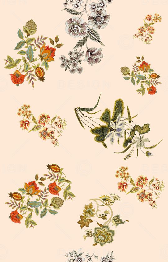 花卉印花华亿平台图片