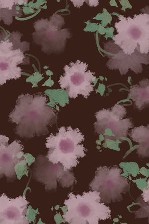 抽象花卉印花华亿平台图片