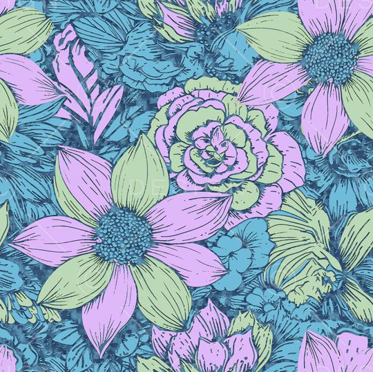 花卉印花华亿平台图片