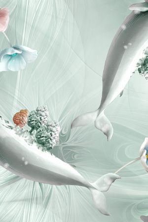 鲸鱼印花华亿平台图片