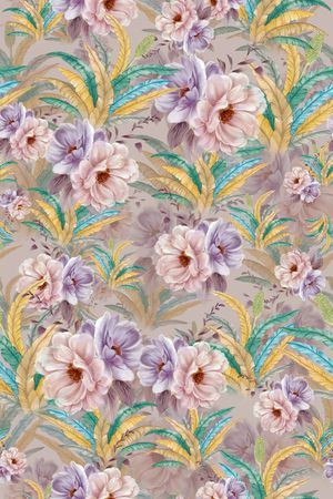 满版散花印花华亿平台图片