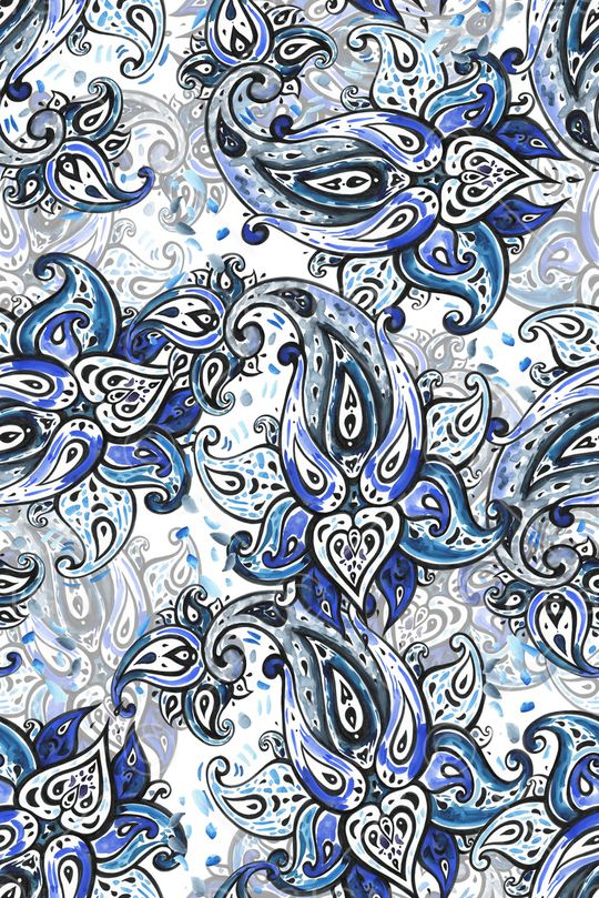 佩斯利印花华亿平台图片