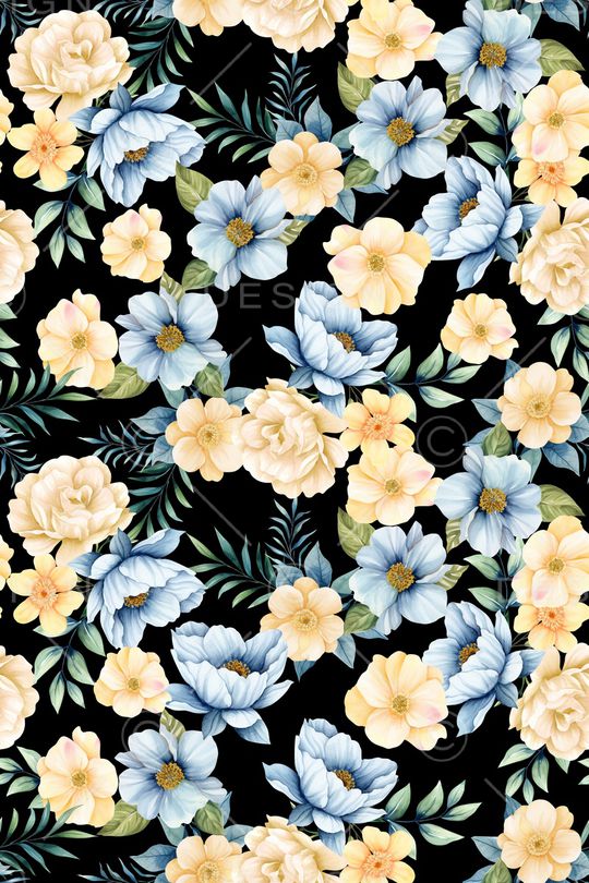 满版散花印花华亿平台图片