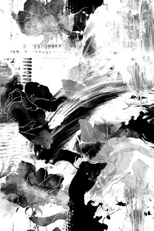 水墨风印花华亿平台图片