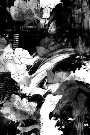 水墨风印花华亿平台图片