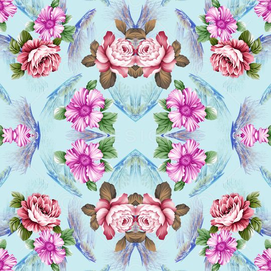 花卉印花华亿平台图片