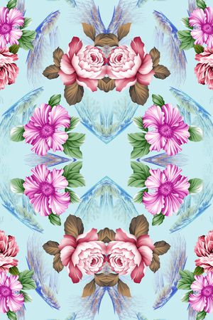 花卉印花华亿平台图片