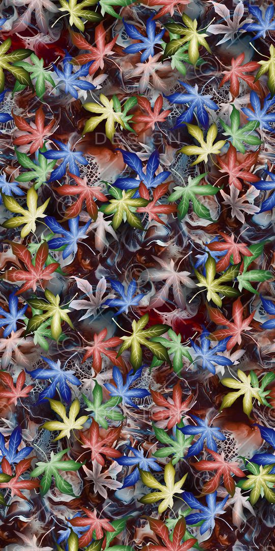 枫叶印花华亿平台图片