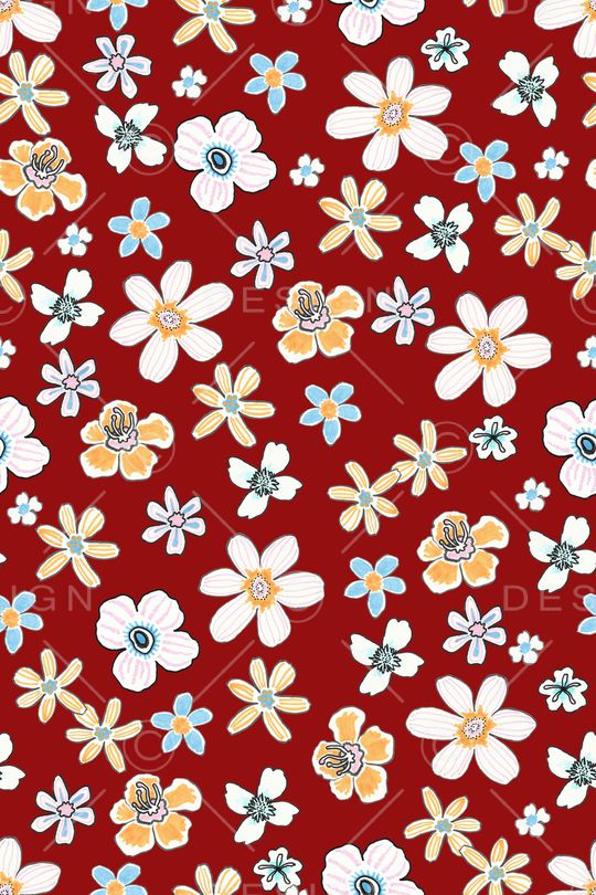 花卉印花华亿平台图片