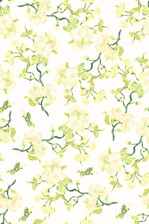 绿植树叶印花华亿平台图片