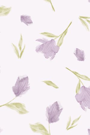 手绘花卉印花华亿平台图片