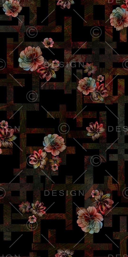 花卉印花华亿平台图片