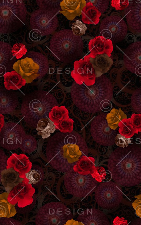 花卉印花华亿平台图片