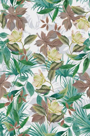 绿植树叶印花华亿平台图片