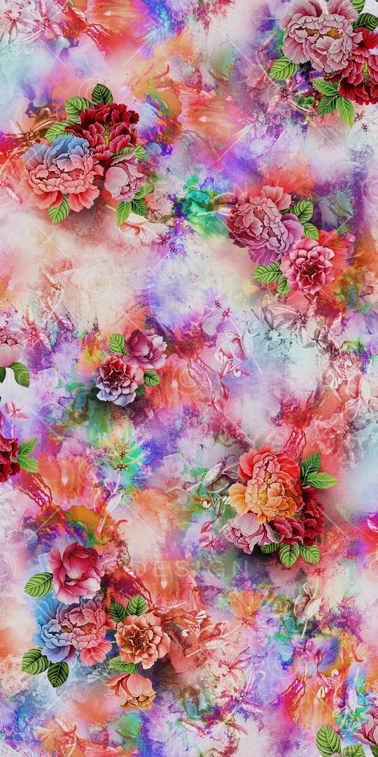 花卉印花华亿平台图片