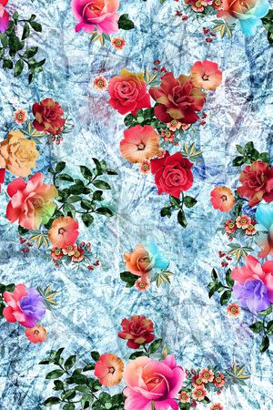 花卉印花华亿平台图片