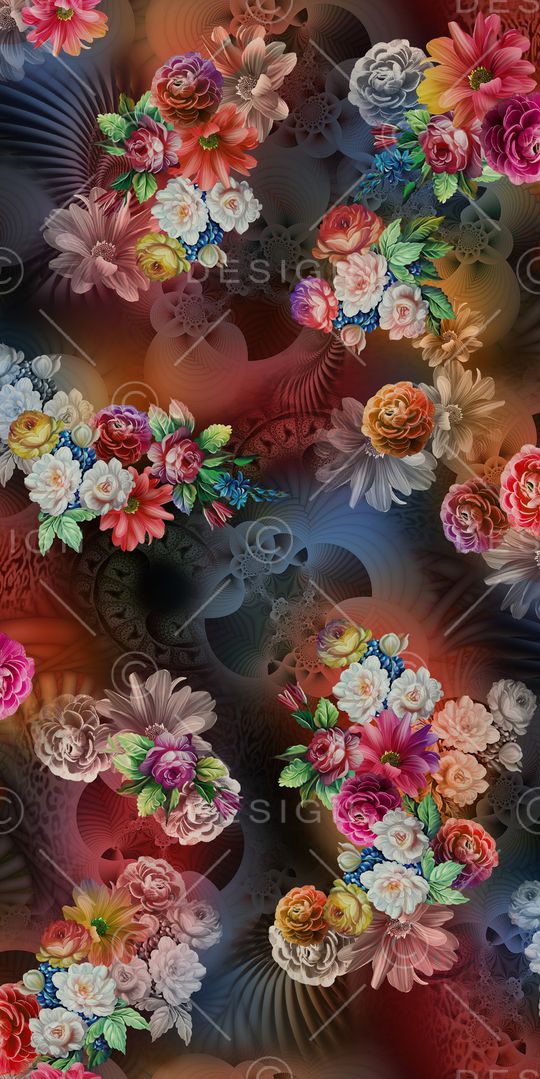 花卉印花华亿平台图片