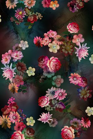 花卉印花华亿平台图片