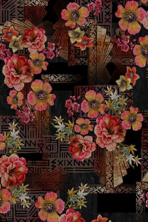 花卉印花华亿平台图片