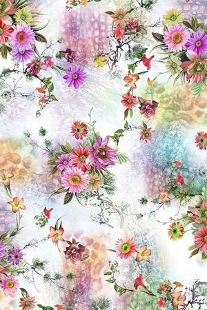 花卉印花华亿平台图片