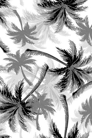 椰子树印花华亿平台图片