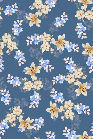 小碎花印花华亿平台图片