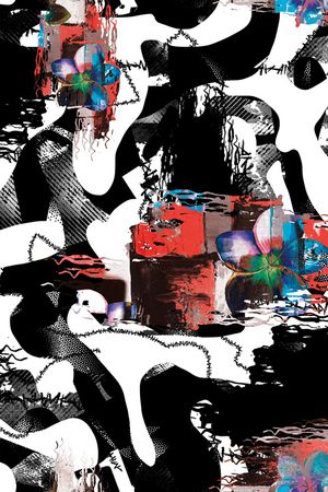 抽象印花华亿平台图片