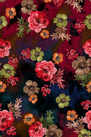 花卉印花华亿平台图片