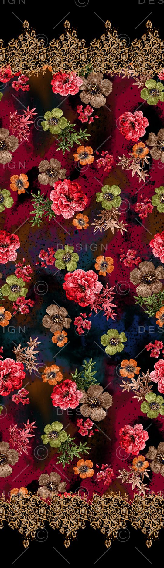 花卉印花华亿平台图片