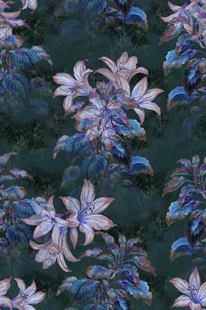 抽象花卉印花华亿平台图片