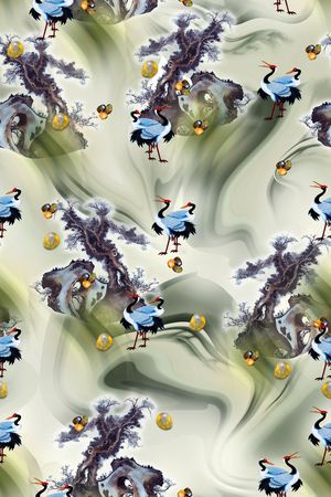 满版散花印花华亿平台图片