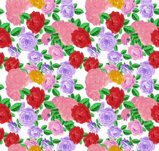 花卉印花华亿平台图片