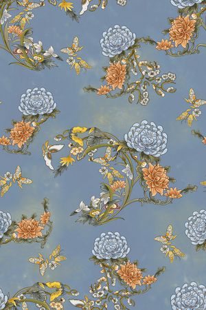 中国风印花华亿平台图片