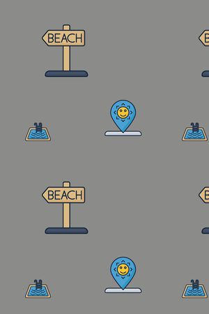 海滩印花华亿平台图片