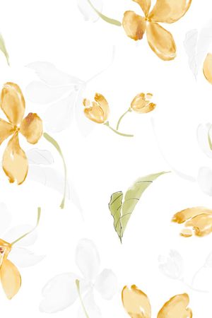 手绘花卉印花华亿平台图片