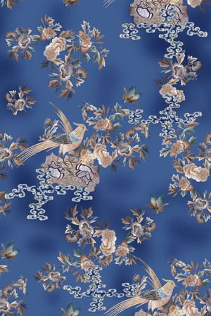 中国风印花华亿平台图片